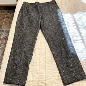 Sparkly Wool Ankle Pants